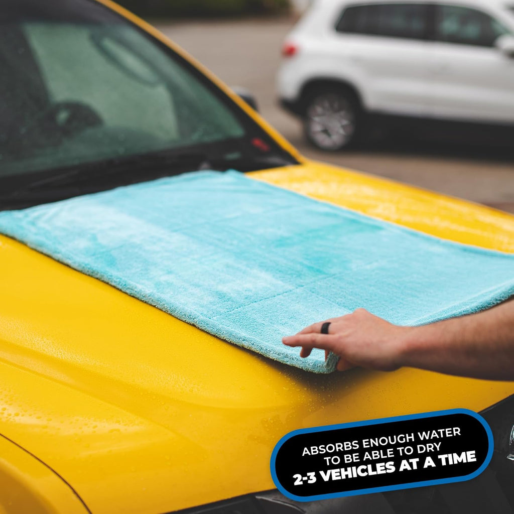 , the Liquid8R, Absorbent 70/30 Blend Microfiber Drying Towel for Cars, Trucks, and Suvs, Safe for Detailing, Scratch-Free, Twist Loop, 1100 GSM, 25X36 Inches, Aqua Blue